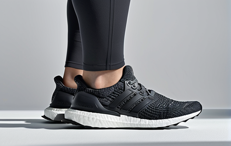 **

> A person's feet wearing Adidas Ultraboost shoes, stepping on a soft, cloud-like surface. Focus on the comfort and cushioning of the Boost sole.  Suggest a light, airy feeling.

**