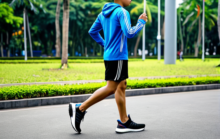 Adidas - Modern & Sporty**
"A young Vietnamese athlete wearing Adidas Ultraboost shoes and modern sportswear, training in a vibrant Ho Chi Minh City park. Focus on the Boost technology visible in the sole. Safe for work, appropriate content, fully clothed, professional, dynamic pose, high quality, perfect anatomy."
**